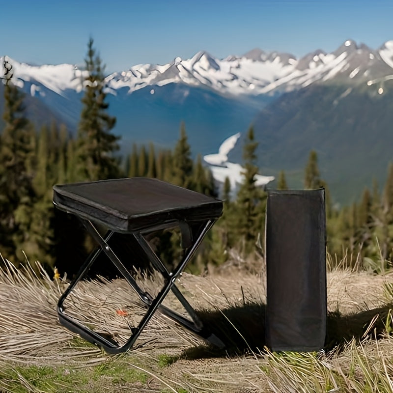 Portable Outdoor Camping Folding Chair, Mini Foldable Pencil Case Stool for Fishing, Subway, Camping, And Picnic Use in Various Multifunctional Scenarios.