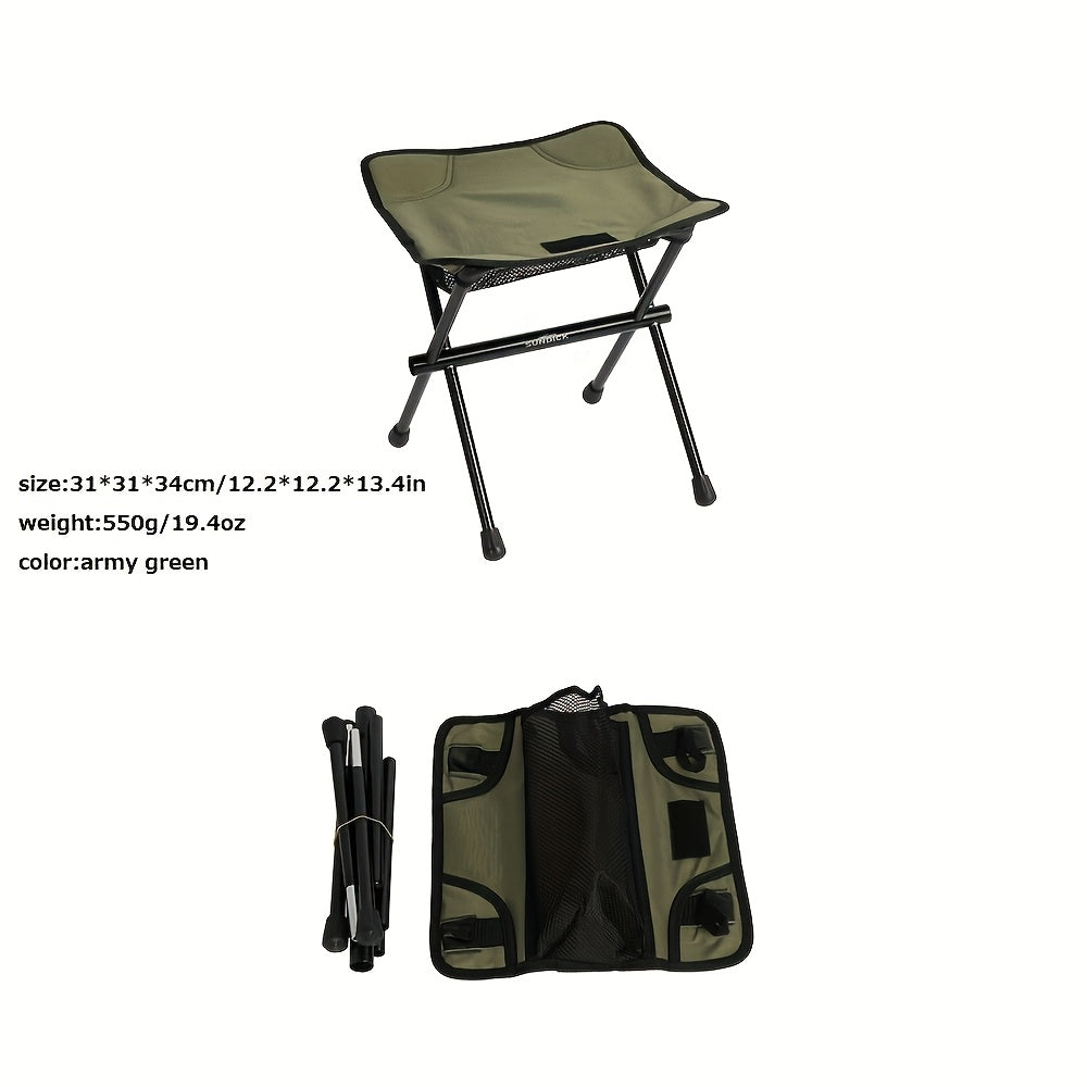 Portable Folding Chair for Outdoor Camping, Travel, and Picnic - Aluminum Alloy, Square Shape, Multi-Use for Fishing, Art Painting, and Home Use
