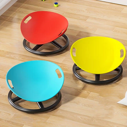 Ergonomic Swivel Sensory Chair with Anti-Slip Metal Base & Wave Base Design - Durable Plastic Construction, Open Back Support for Home, Sports Facilities,