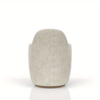 Cocoa and Ivory Swivel Barrel Chair