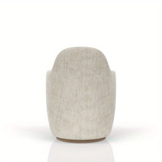 Cocoa and Ivory Swivel Barrel Chair