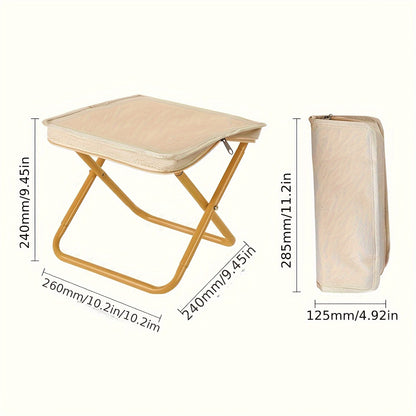 1pc Portable Folding Chair, Ideal for Beaches, Lawns, Picnics, Fishing, and Backpacking Trips