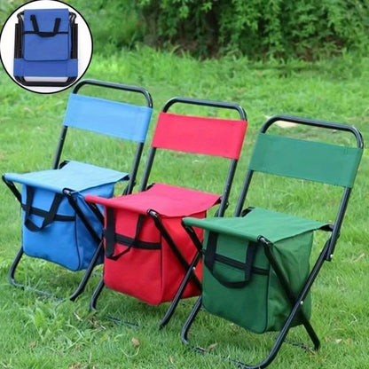 1pc Heavy-Duty Foldable Camping Chair with Portable Compact Foldable Design, Lightweight Portable Outdoor Chair with Sturdy Steel Frame & Oxford Fabric Seat - for Beach,
