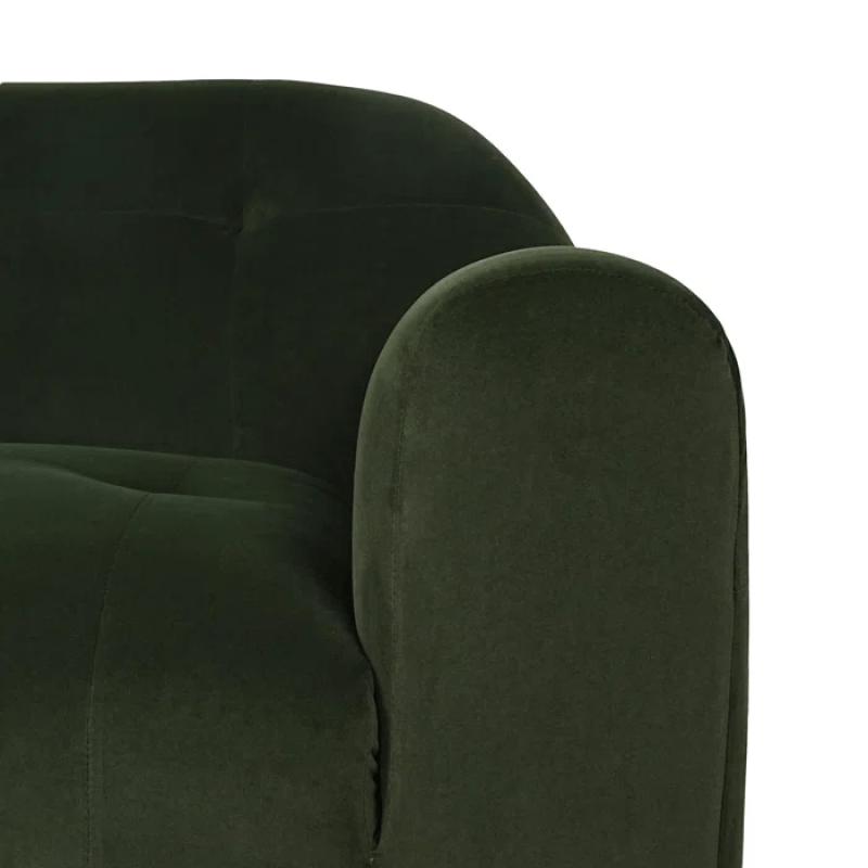 2025 Modern Club Chair - Olive Green Boucle Fabric Accent Chair, No Assembly Required, Sleek Minimalist Design for Living Room, Lounge, Reading Nook - Easy-Clean