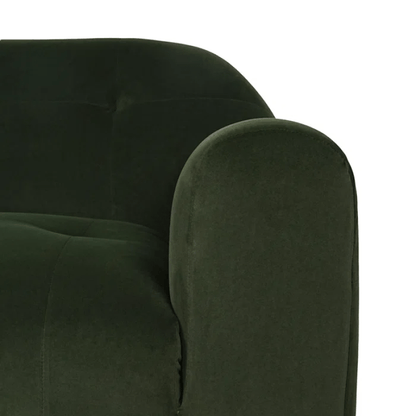 2025 Modern Club Chair - Olive Green Boucle Fabric Accent Chair, No Assembly Required, Sleek Minimalist Design for Living Room, Lounge, Reading Nook - Easy-Clean