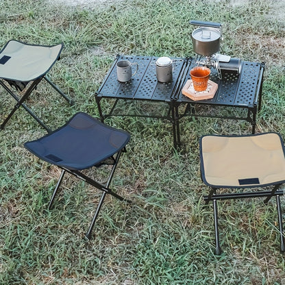 Portable Folding Chair for Outdoor Camping, Travel, and Picnic - Aluminum Alloy, Square Shape, Multi-Use for Fishing, Art Painting, and Home Use