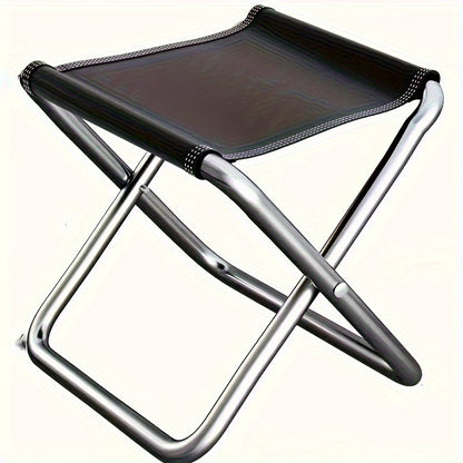 Ultra-Lightweight Compact Folding Stool - Durable Metal Frame, Quick-Fold Portable Design for Travel, Camping, Fishing & Outdoor Adventures