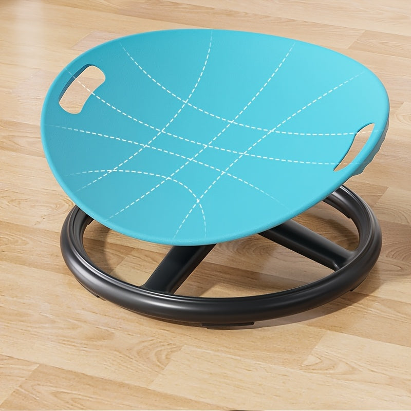 Ergonomic Swivel Sensory Chair with Anti-Slip Metal Base & Wave Base Design - Durable Plastic Construction, Open Back Support for Home, Sports Facilities,