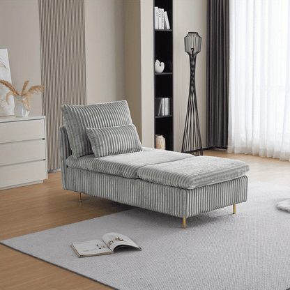 Leisure Corduroy Sofa Chair, Modern Corduroy Fabric Armchair for Small Space, Perfect for Living Room, Dormitory Or Apartment, Study