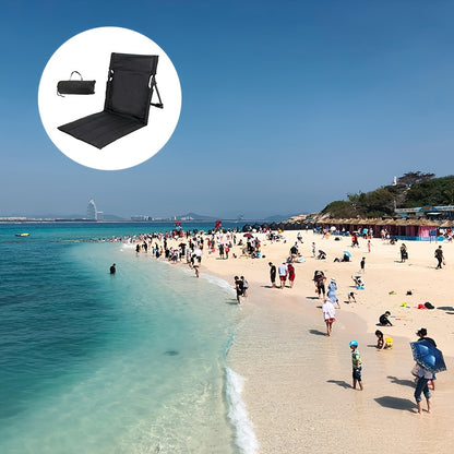 1pc Folding Chair Breathable Wear-resistant Wear-resistant Lazy Boy Chair for Outdoor Activities, Legless Chair - Beach Folding Outdoor
