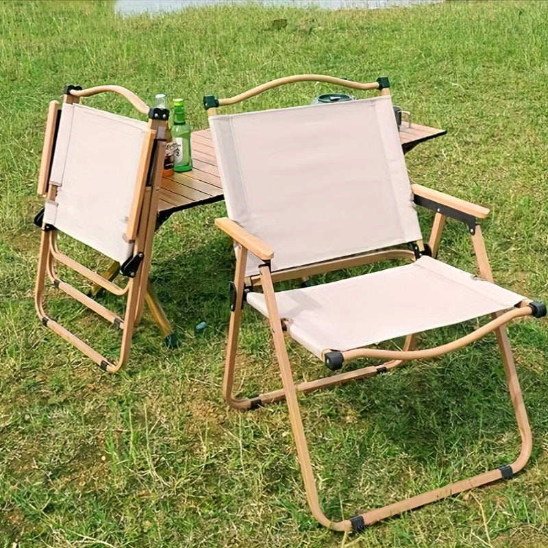 2pcs Oxford Folding Chair 2pcs Oxford Material Folding Camping Chair - Portable for Adults, Suitable for Beaches, Picnics, Backyards, and Barbecue Parties