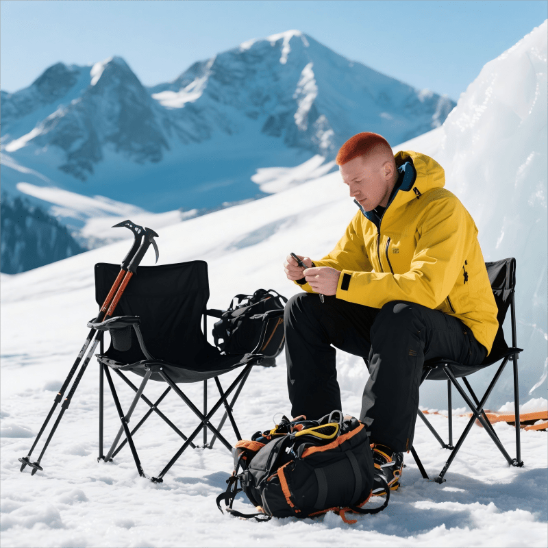 Best Seller in 88 Countries and Regions, 1pc Portable Folding Camping Chair with Armrests & Built-in Cup Holder