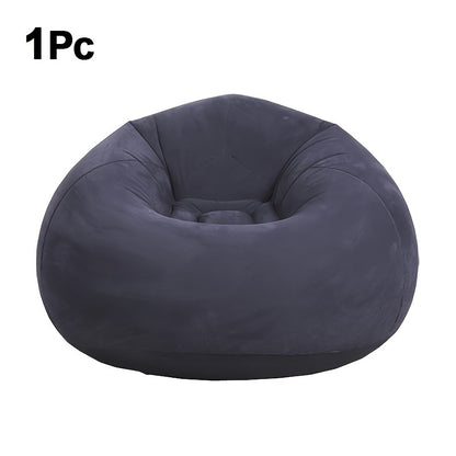 1pc Soybean Bag Chair, Inflatable Sofa Chair, Soft, Comfortable, Outdoor, Lazy Seat, Tatami Chair, Sofa Cover, Lazy Sofa, Circular Single Sofa, Living Room,