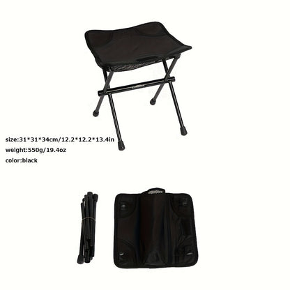 Portable Folding Chair for Outdoor Camping, Travel, and Picnic - Aluminum Alloy, Square Shape, Multi-Use for Fishing, Art Painting, and Home Use