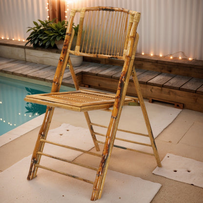 Bonnlo Bamboo Folding Chairs 1\u002F 2\u002F 4 Pack Foldable Dining Wood Chairs for Outdoor Indoor Garden Patio Lawn Porch Wedding Party Event Banquet