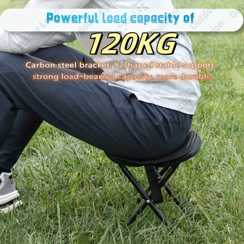 Heavy-Duty Portable Folding Chair with Carry Zip Pouch - Lightweight Outdoor Camping, Fishing, Picnic Chair - Heavy Duty, Sturdy Construction for Indoor\u002FOutdoor