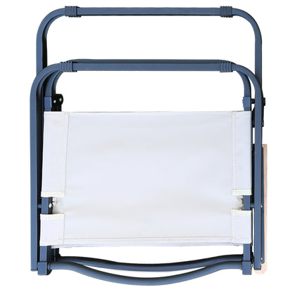 Portable Folding Chair - Lightweight And Durable, Suitable for Camping, Picnics And Outdoor Relaxation, Beige Fabric Seat with Black Metal Frame, Fishing Chair,