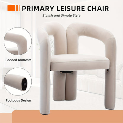 Set Of 2pcs Contemporary Designed Velvet Fabric Upholstered Accent\u002FDining Chair\u002FBarrel Side Chairs Kitchen Armchair for Living Room