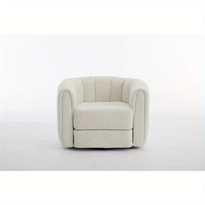 Modern Swivel Barrel Chair - Ergonomic Office & Living Room Armchair with 360-Degree Rotation, Sturdy Metal Base, Compact Space-Saving Design