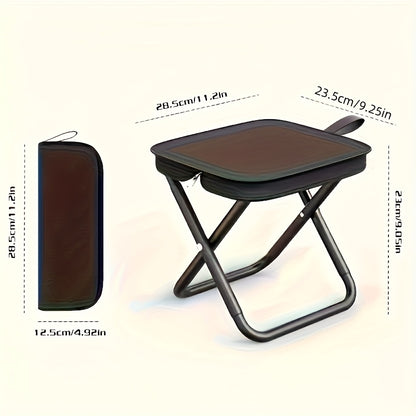 1pc Portable Folding Chair, Ideal for Beaches, Lawns, Picnics, Fishing, and Backpacking Trips