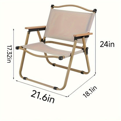 2pcs Oxford Folding Chair 2pcs Oxford Material Folding Camping Chair - Portable for Adults, Suitable for Beaches, Picnics, Backyards, and Barbecue Parties