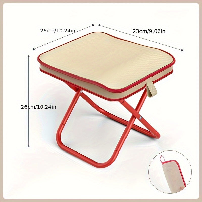Portable Outdoor Camping Folding Chair, Mini Foldable Pencil Case Stool for Fishing, Subway, Camping, And Picnic Use in Various Multifunctional Scenarios.
