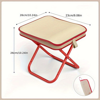 Portable Outdoor Camping Folding Chair, Mini Foldable Pencil Case Stool for Fishing, Subway, Camping, And Picnic Use in Various Multifunctional Scenarios.