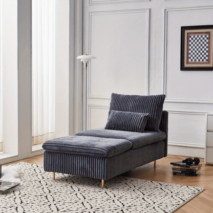 Leisure Corduroy Sofa Chair, Modern Corduroy Fabric Armchair for Small Space, Perfect for Living Room, Dormitory Or Apartment, Study