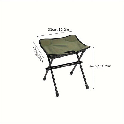 Portable Folding Chair for Outdoor Camping, Travel, and Picnic - Aluminum Alloy, Square Shape, Multi-Use for Fishing, Art Painting, and Home Use