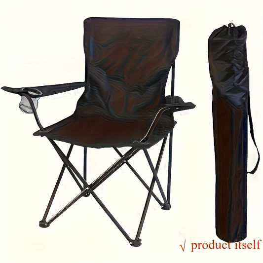 1pc Extra Large Portable Folding Chair Storage Bag with Handle - Durable Compact Lightweight Design for Beach, Travel, Camping & Sports - Black,