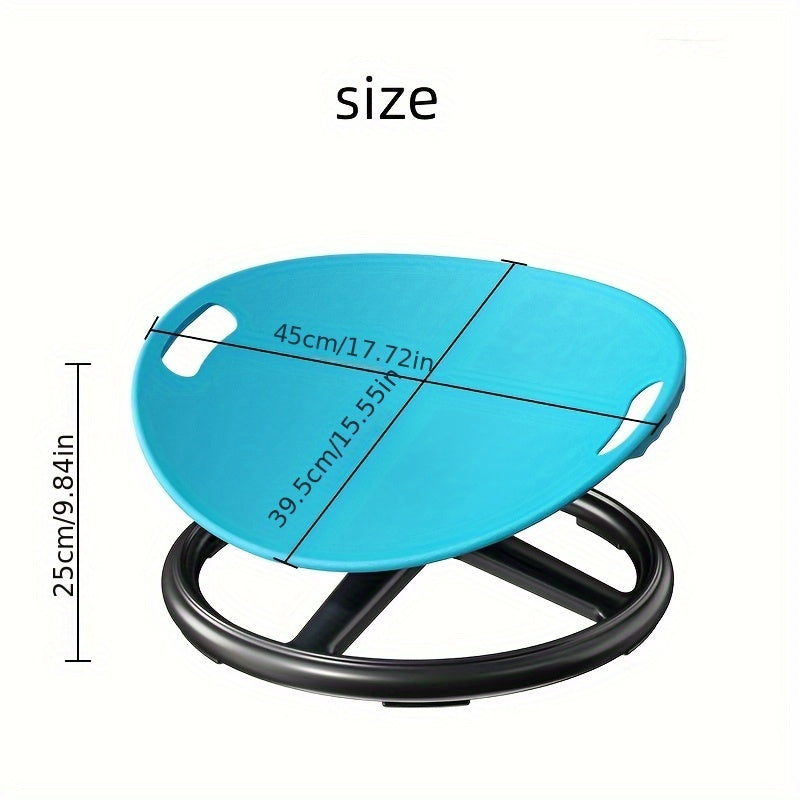 Ergonomic Swivel Sensory Chair with Anti-Slip Metal Base & Wave Base Design - Durable Plastic Construction, Open Back Support for Home, Sports Facilities,