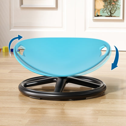 Ergonomic Swivel Sensory Chair with Anti-Slip Metal Base & Wave Base Design - Durable Plastic Construction, Open Back Support for Home, Sports Facilities,