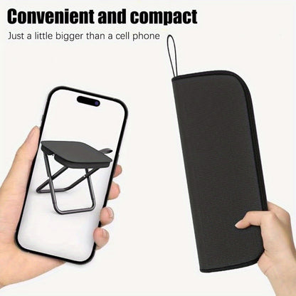 Portable Folding Backpack Chair with Carry Bag - Compact Lightweight Stool for Camping, Fishing, Picnic & Travel - Ergonomic Design,