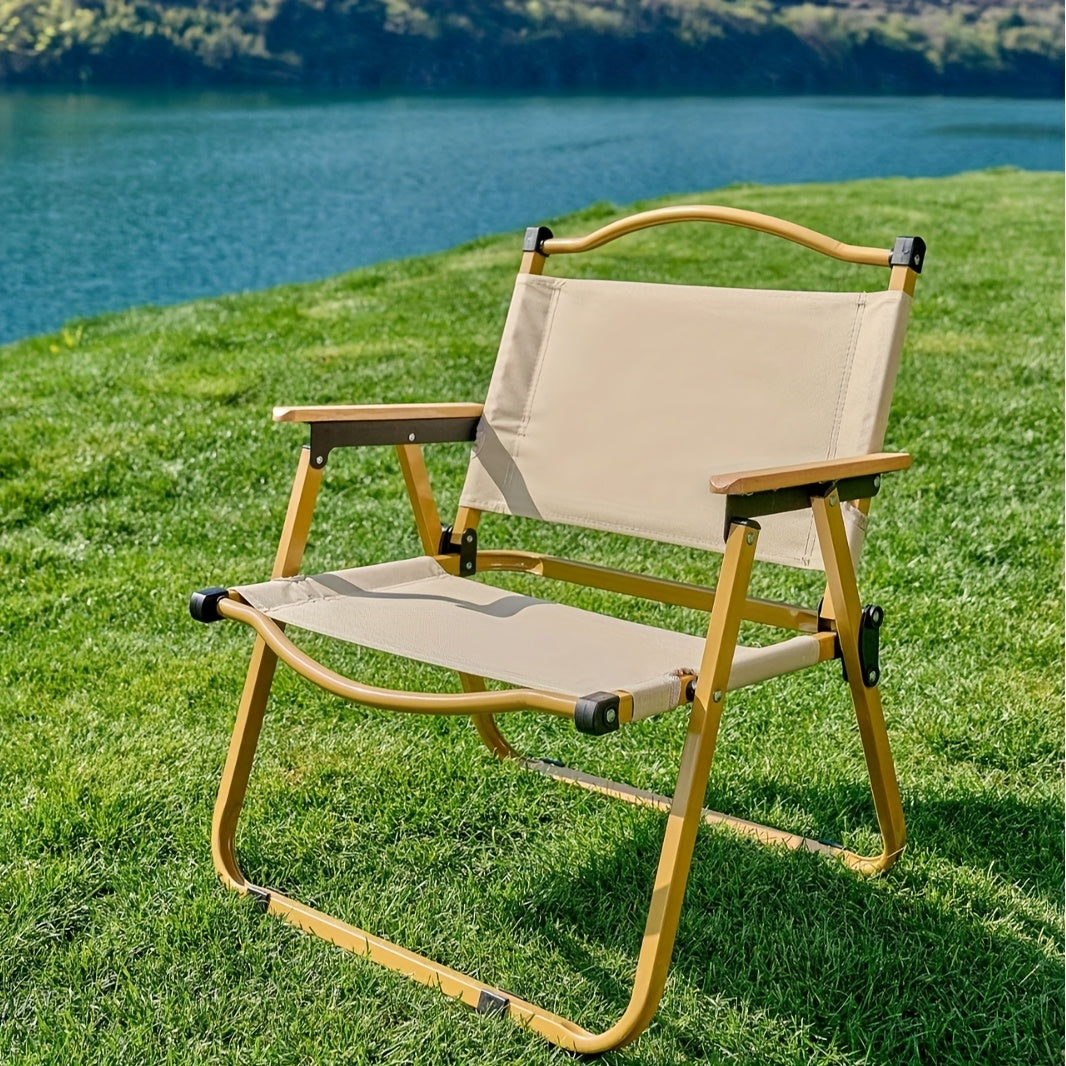 2pcs Oxford Folding Chair 2pcs Oxford Material Folding Camping Chair - Portable for Adults, Suitable for Beaches, Picnics, Backyards, and Barbecue Parties