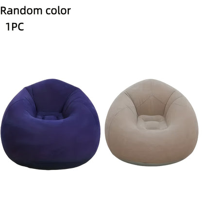 1pc Inflatable Sphere Sofa Chair - Space-Saving Lazy Seat with Easy Setup, Portable PVC Furniture for Living Room, Patio, Camping, Office - No Assembly Needed,