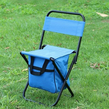 1pc Heavy-Duty Foldable Camping Chair with Portable Compact Foldable Design, Lightweight Portable Outdoor Chair with Sturdy Steel Frame & Oxford Fabric Seat - for Beach,