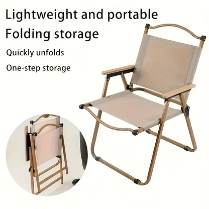 Portable Folding Camping Chair, Suitable for Outdoor Camping, Fishing, And Garden Lounging