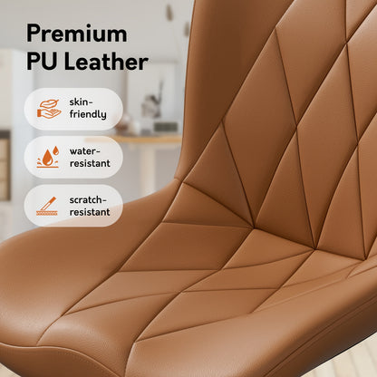 Armless Desk Chair, Morden Home Office Chair No Arms, Adjustable Height & Rocking Computer Gaming Chair, Vanity Chair, Ergonomic Seat Soft Padded Desk Chairs